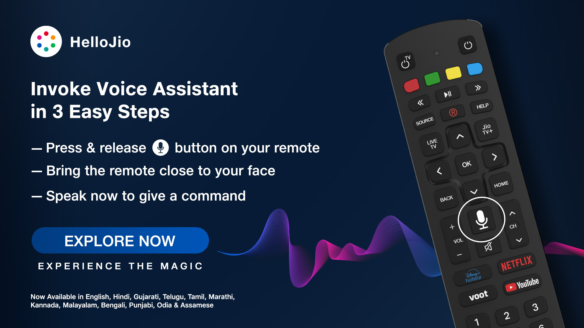 HelloJio Voice Assistant Screensaver