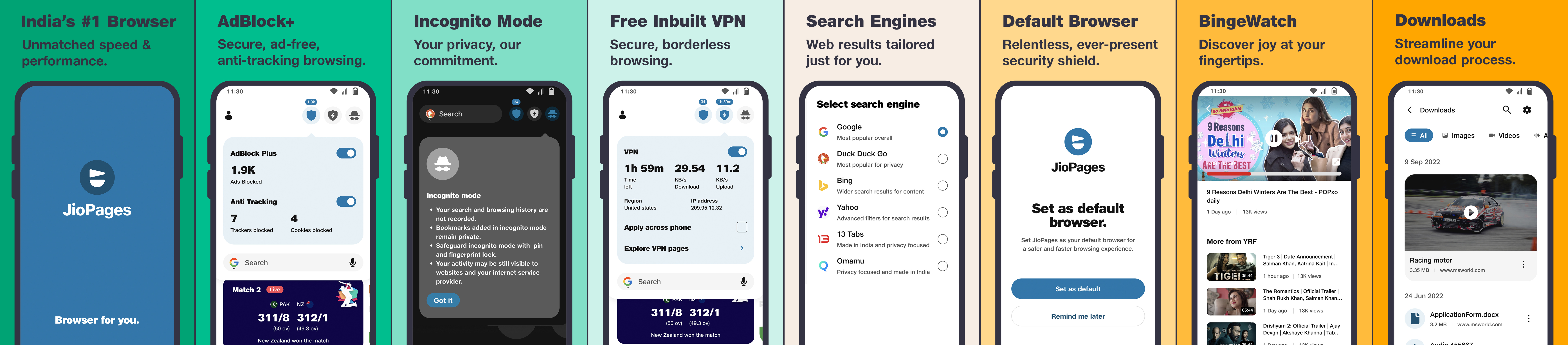 JioPages App Store Screenshots